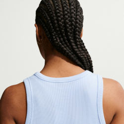 NIKE Sportswear Rib Tight Tanktop Damen 407 - hydrogen blue/white S