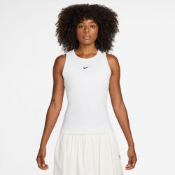 NIKE Sportswear Rib Tight Tanktop Damen 100 - white/black S