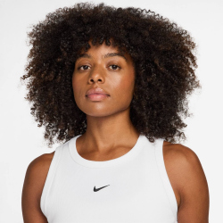 NIKE Sportswear Rib Tight Tanktop Damen 100 - white/black S