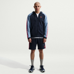 NIKE Sportswear Club Hoodie Herren 451 - obsidian/work blue/speed red S