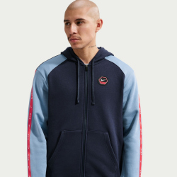 NIKE Sportswear Club Hoodie Herren 451 - obsidian/work blue/speed red S