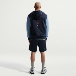 NIKE Sportswear Club Hoodie Herren 451 - obsidian/work blue/speed red S
