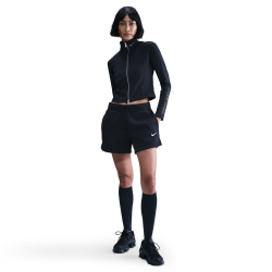 NIKE Sportswear Phoenix Fleece Mid-Waist Shorts Damen 010 - black/sail S
