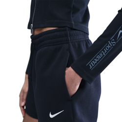 NIKE Sportswear Phoenix Fleece Mid-Waist Shorts Damen 010 - black/sail S