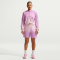 NIKE Sportswear Phoenix Fleece Mid-Waist Dip Shorts Damen 663 - pink foam/lt magenta/lt magenta XS