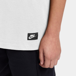 NIKE Sportswear Brandmark T-Shirt Kinder 101 - white/spruce fog XS (122-128 cm)