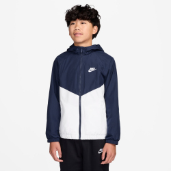NIKE Sportswear Windrunner Kapuzenjacke Kinder 410 - midnight navy/white/white S (128-137 cm)