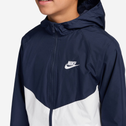 NIKE Sportswear Windrunner Kapuzenjacke Kinder 410 - midnight navy/white/white S (128-137 cm)