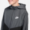 NIKE Sportswear Windrunner Kapuzenjacke Kinder 084 - smoke grey/black/white M (137-147 cm)