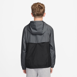 NIKE Sportswear Windrunner Kapuzenjacke Kinder 084 - smoke grey/black/white L (147-158 cm)