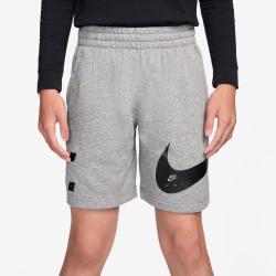 NIKE Sportswear Club French Terry Shorts Kinder 063 - dk grey heather/black XS (122-128 cm)