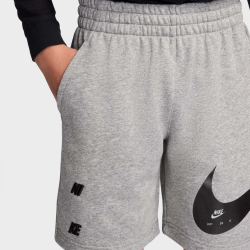 NIKE Sportswear Club French Terry Shorts Kinder 063 - dk grey heather/black XS (122-128 cm)