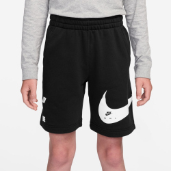 NIKE Sportswear Club French Terry Shorts Kinder 010 - black/white S (128-137 cm)