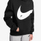 NIKE Sportswear Club Hoodie Kinder 010 - black/white XS (122-128 cm)