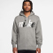 NIKE Sportswear Club Fleece Kapuzenjacke Herren 063 - dk grey heather/lt smoke grey/white XS