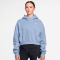 NIKE Sportswear Phoenix Fleece Oversize Cropped Henley Hoodie Damen 407 - hydrogen blue/sail S