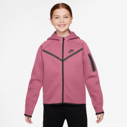 NIKE Sportswear Tech Fleece Kapuzenjacke Mädchen 641 - peony/black/black L (146-156 cm)