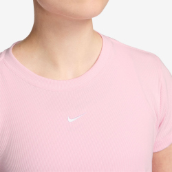 NIKE Sportswear Rib T-Shirt Damen 663 - pink foam M