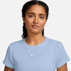 NIKE Sportswear Rib T-Shirt Damen 407 - hydrogen blue XS
