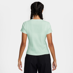 NIKE Sportswear Rib T-Shirt Damen 394 - barely green/sail S