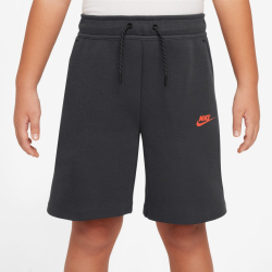 NIKE Sportswear Tech Fleece Shorts Jungen 061 - anthracite/turf orange XS (122-128 cm)