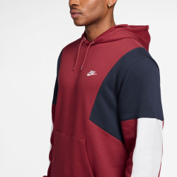 NIKE Club Fleece Kapuzen-Trainingsanzug Herren 613 - team crimson/white/obsidian/white S