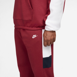 NIKE Club Fleece Kapuzen-Trainingsanzug Herren 613 - team crimson/white/obsidian/white S