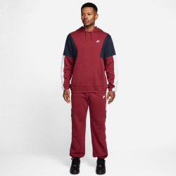 NIKE Club Fleece Kapuzen-Trainingsanzug Herren 613 - team crimson/white/obsidian/white XL