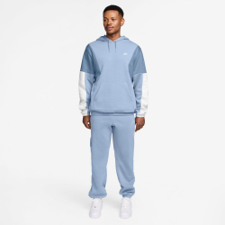 NIKE Club Fleece Kapuzen-Trainingsanzug Herren 407 - hydrogen blue/white/work blue/white S