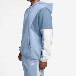NIKE Club Fleece Kapuzen-Trainingsanzug Herren 407 - hydrogen blue/white/work blue/white S
