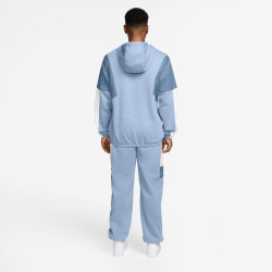NIKE Club Fleece Kapuzen-Trainingsanzug Herren 407 - hydrogen blue/white/work blue/white S