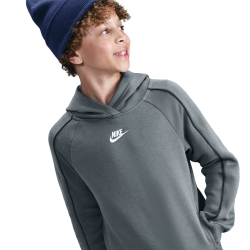 NIKE Sportswear Club Fleece Kapuzen-Trainingsanzug Kinder 084 - smoke grey/smoke grey/game royal/white M (137-147 cm)