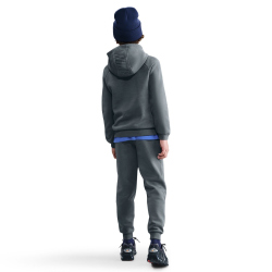 NIKE Sportswear Club Fleece Kapuzen-Trainingsanzug Kinder 084 - smoke grey/smoke grey/game royal/white M (137-147 cm)