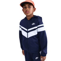 NIKE Sportswear Dri-FIT Kapuzen-Trainingsanzug Kinder 410 - midnight navy/white/white M (137-147 cm)