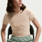 NIKE Sportswear Chill Knit Cropped T-Shirt Damen 287 - linen/sail XS