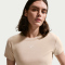 NIKE Sportswear Chill Knit Cropped T-Shirt Damen 287 - linen/sail XS
