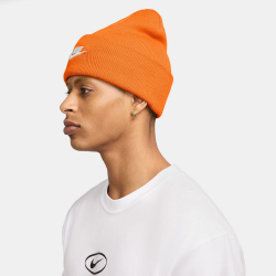 NIKE PEAK Futura Beanie 803 - total orange/white