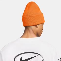 NIKE PEAK Futura Beanie 803 - total orange/white
