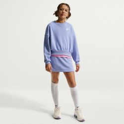 NIKE Sportswear Club Fleece Boxy Crewneck Sweatshirt Mädchen 569 - light thistle/light thistle/white S (128-137 cm)