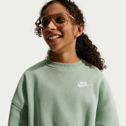 NIKE Sportswear Club Fleece Boxy Crewneck Sweatshirt Mädchen 006 - steam/steam/white L (146-156 cm)