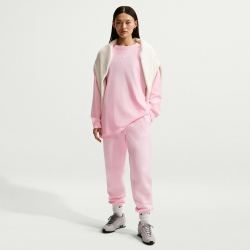 NIKE Sportswear Phoenix Mid-Rise Fleece Jogginghose Damen 663 - pink foam/sail M