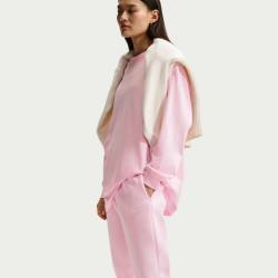NIKE Sportswear Phoenix Mid-Rise Fleece Jogginghose Damen 663 - pink foam/sail M