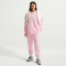 NIKE Sportswear Phoenix Mid-Rise Fleece Jogginghose Damen 663 - pink foam/sail M