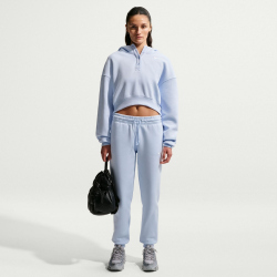 NIKE Sportswear Phoenix Mid-Rise Fleece Jogginghose Damen 407 - hydrogen blue/sail S