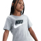 NIKE Sportswear T-Shirt Kinder 064 - dk grey heather/black/white S (128-137 cm)