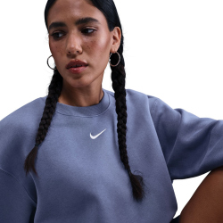 NIKE Sportswear Phoenix Fleece Oversize Crew Neck Sweatshirt Damen 499 - world indigo/sail XS