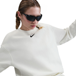 NIKE Sportswear Phoenix Fleece Oversize Crew Neck Sweatshirt Damen 133 - sail/black XS