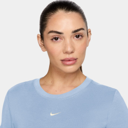 NIKE Sportswear Chill Knit Mod-Cropped T-Shirt Damen 407 - hydrogen blue/sail XL