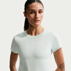 NIKE Sportswear Chill Knit Mod-Cropped T-Shirt Damen 394 - barely green/sail XL