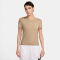 NIKE Sportswear Chill Knit Mod-Cropped T-Shirt Damen 287 - linen/sail XL